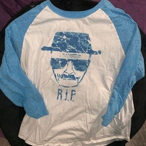 Baseball T Breaking Bad R I P Walter 3/4 sleeve
